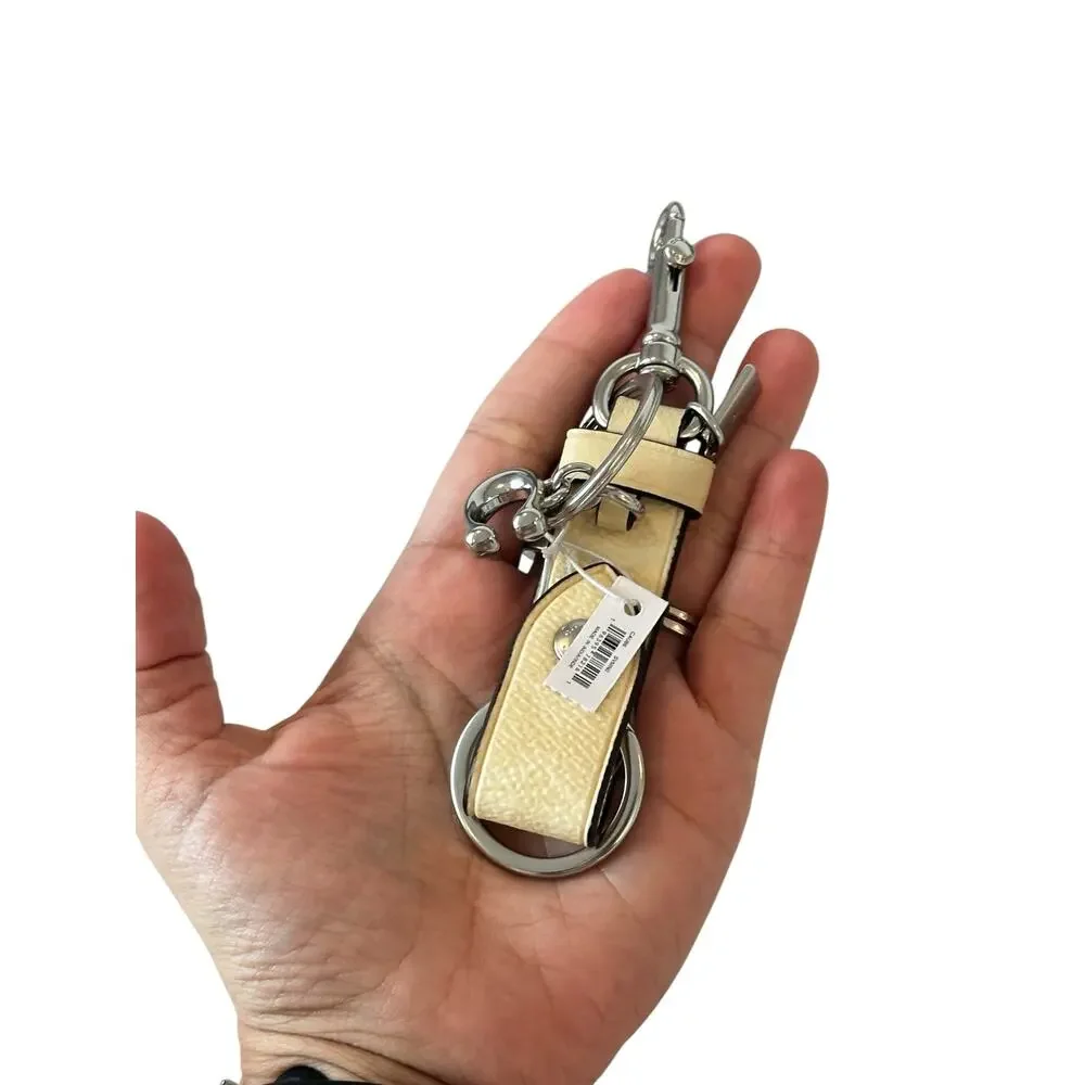 Coach Trigger Snap Bag Charm In Signature Canvas